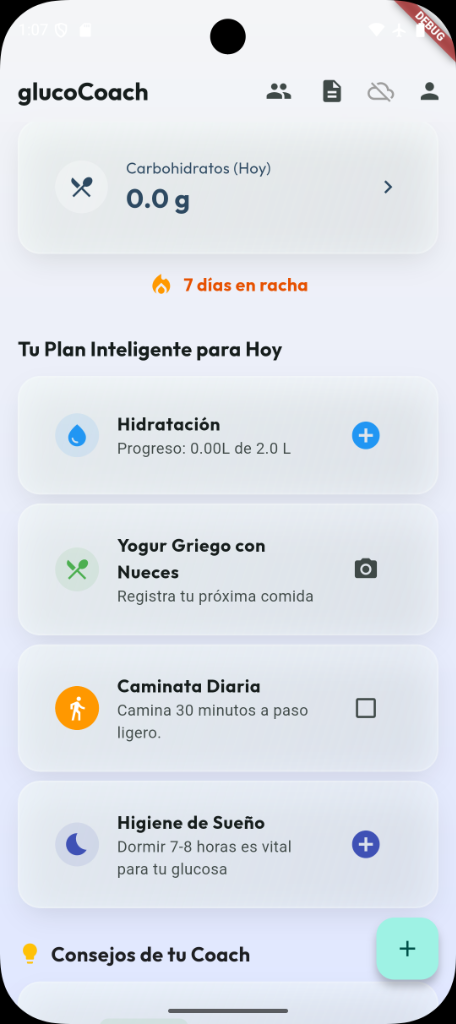 Pantalla de Hábitos